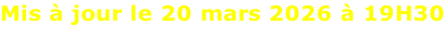 Mis à jour le 20 mars 2026 à 19H30
